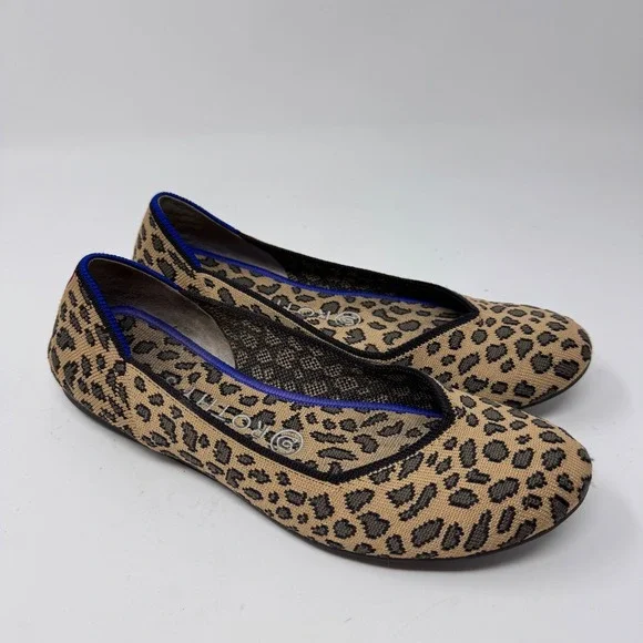 Rothy's The Flat Leopard Print Women's Size 8 - Picture 2 of 11